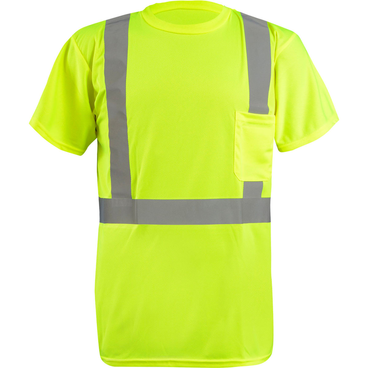 OccuNomix Recycled Birdseye Short Sleeve ANSI T-Shirt, M, Yellow