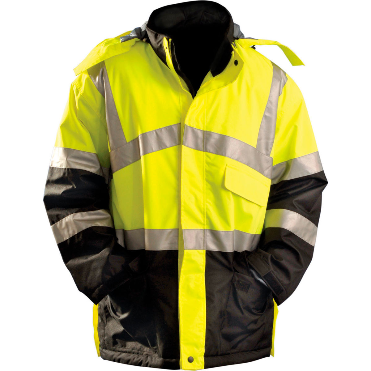 OccuNomix Premium Parka, Class 3, Hi-Vis Yellow, M, LUX-TJCW-YM