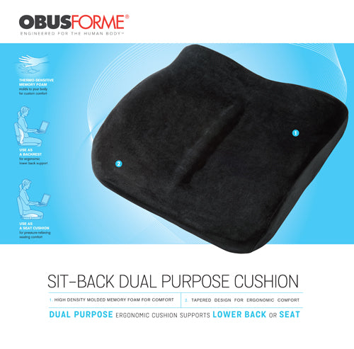 The Sitback Cushion, Obusforme Black