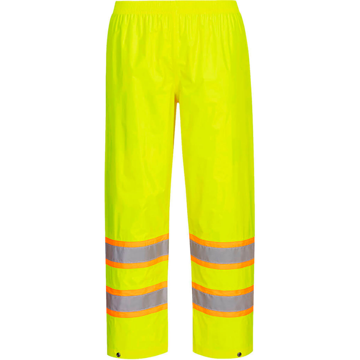 Portwest Hi-Vis Contrast Tape Rain Pants, 4XL, Yellow