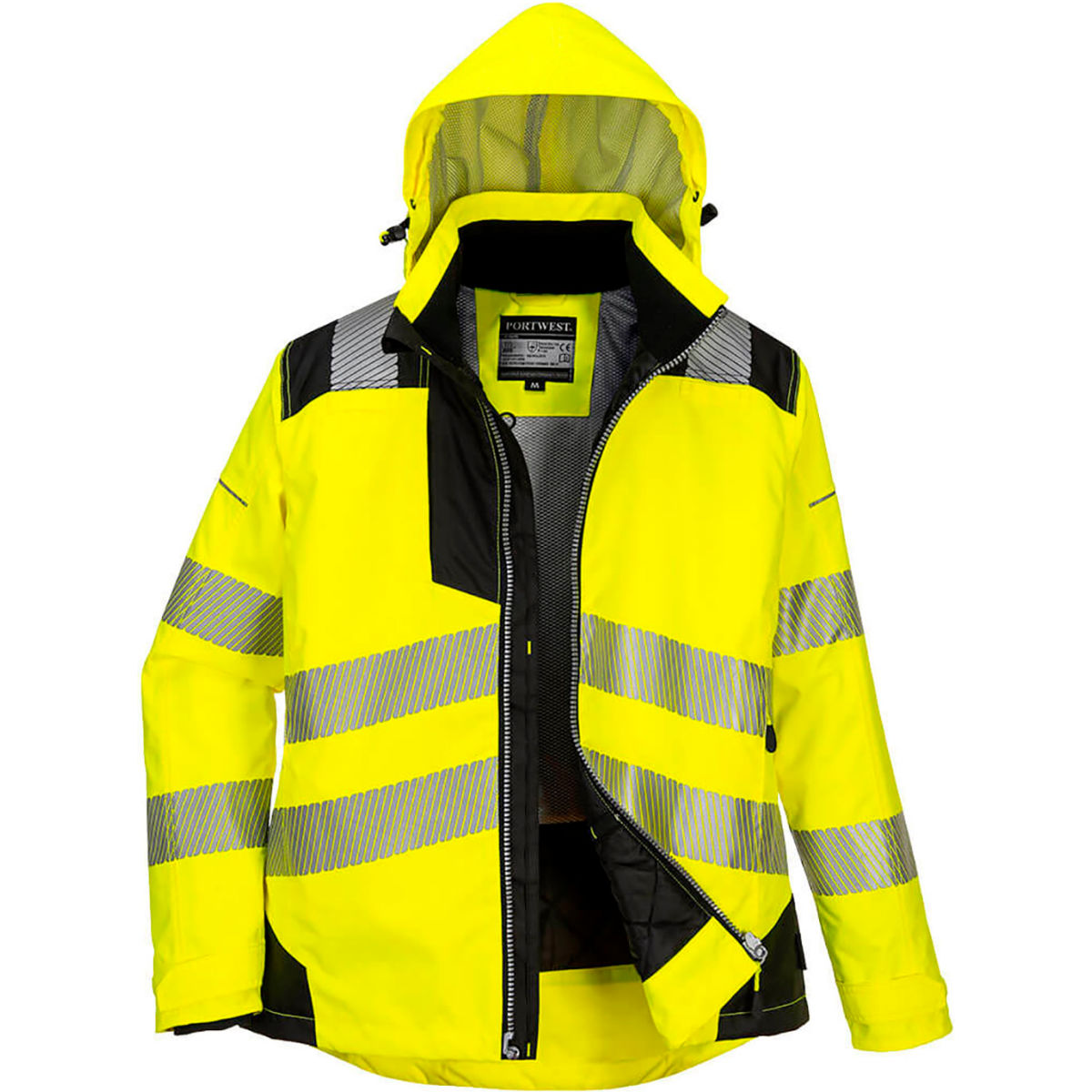 Portwest Hi-Vis Women's Winter Jacket, ANSI Type R Class 2, 3XL, Yellow/Black