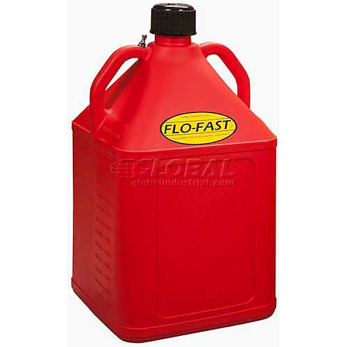 FLO-FAST 15 Gallon Polyethylene Gas Can, Red, 15501