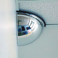 Quarter Dome Acrylic Mirror, Indoor, 30in Dia., 90° Viewing Angle
