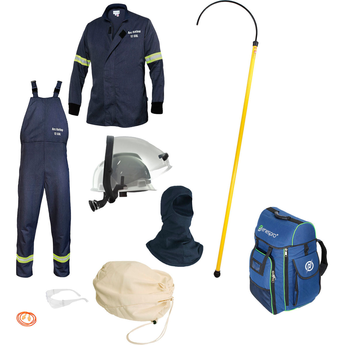 Enespro EV Airlite Jacket/Bib Kit, 12 cal/cm2, Rescue Hook, No Gloves, M