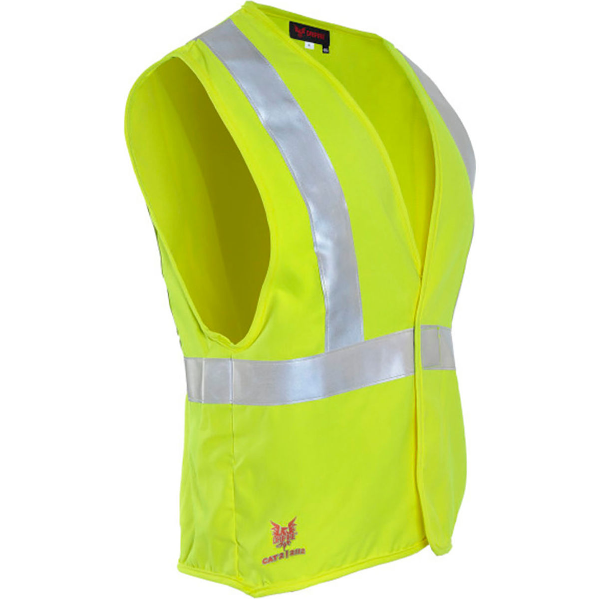 DRIFIRE FR Class 2 High Visibility Twill Contractor Vest, L, Fluorescent Yellow