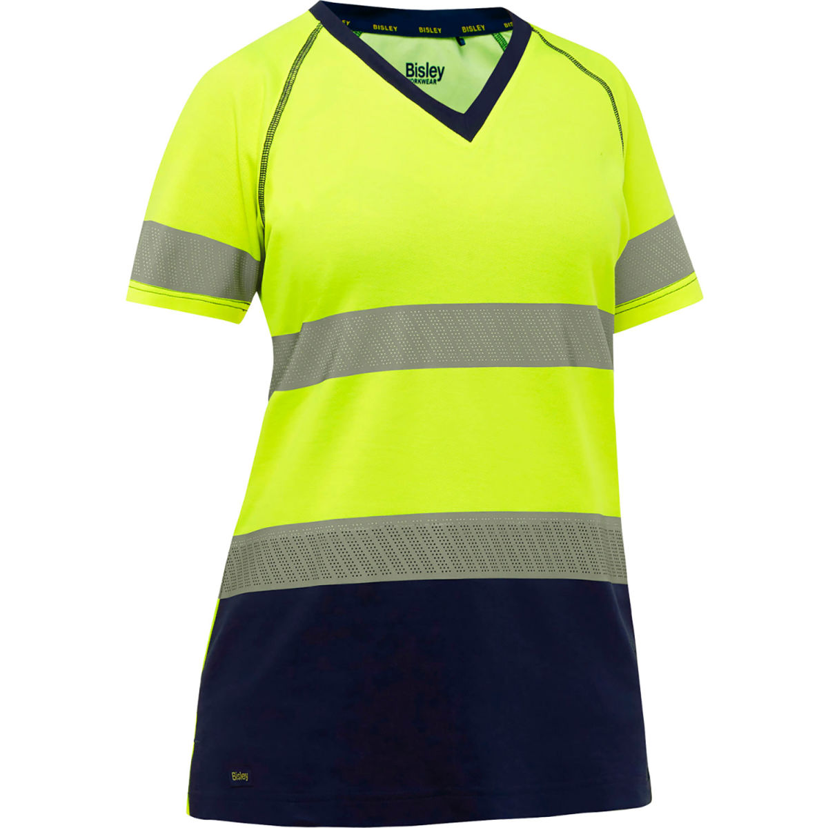 Pip Global Bisley Women's Short Sleeve T-Shirt, Class 2, XL, Hi-Vis Yellow