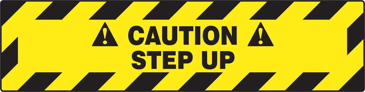 Slip-Gard Step-Style Floor Sign: Caution, Step Up