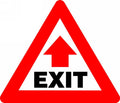 Slip-Gard Triangle Floor Sign: Exit