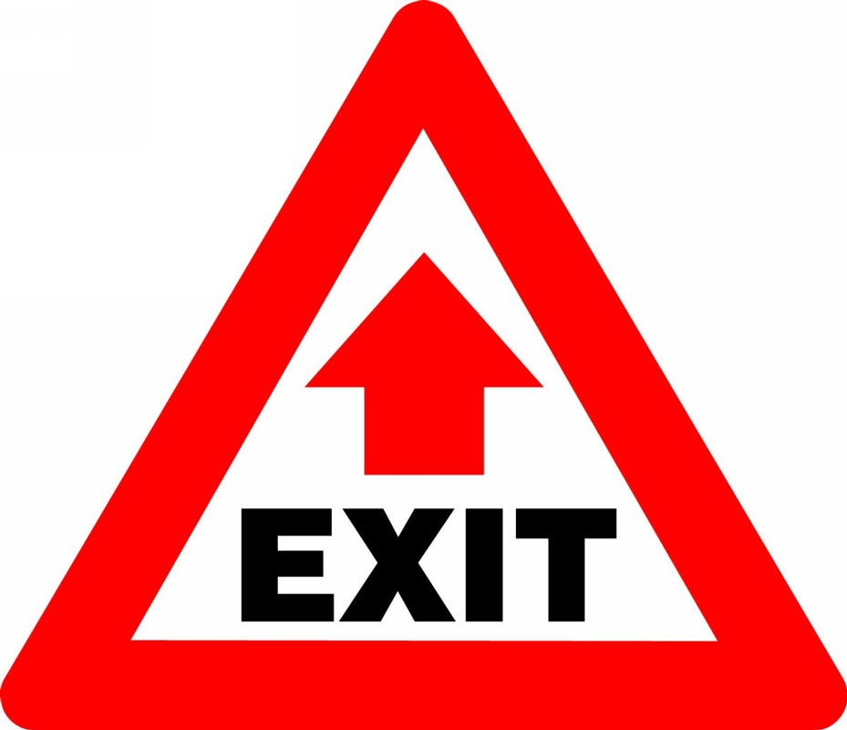 Slip-Gard Triangle Floor Sign: Exit