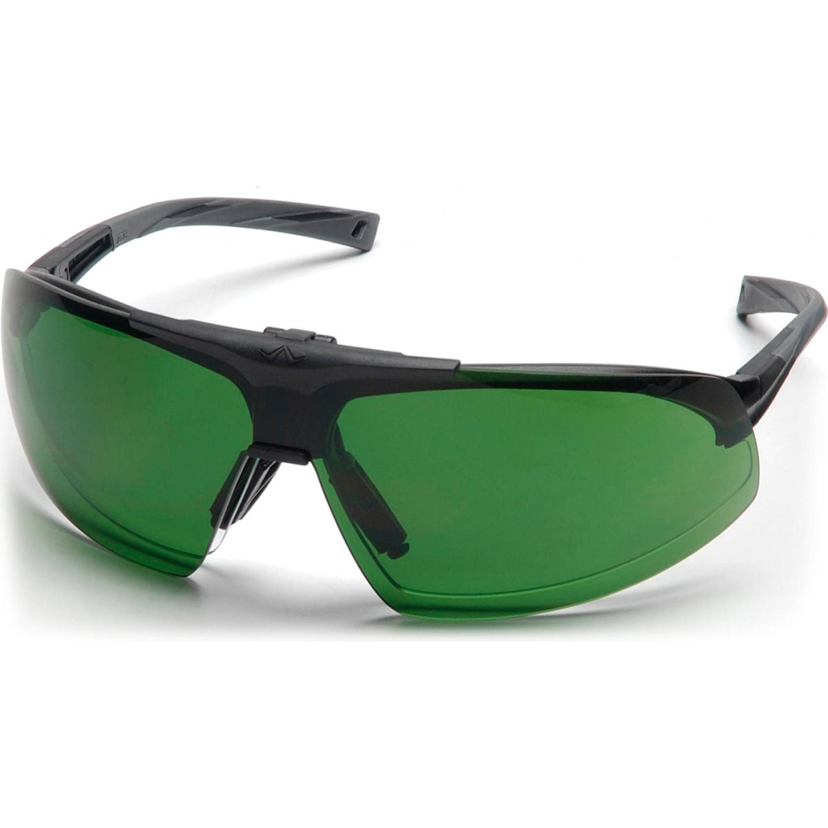 Pyramex Onix Plus Safety Glasses, Anti-Fog, Shade 3.0 IR, Green Lens/Black Frame, Pack of 12