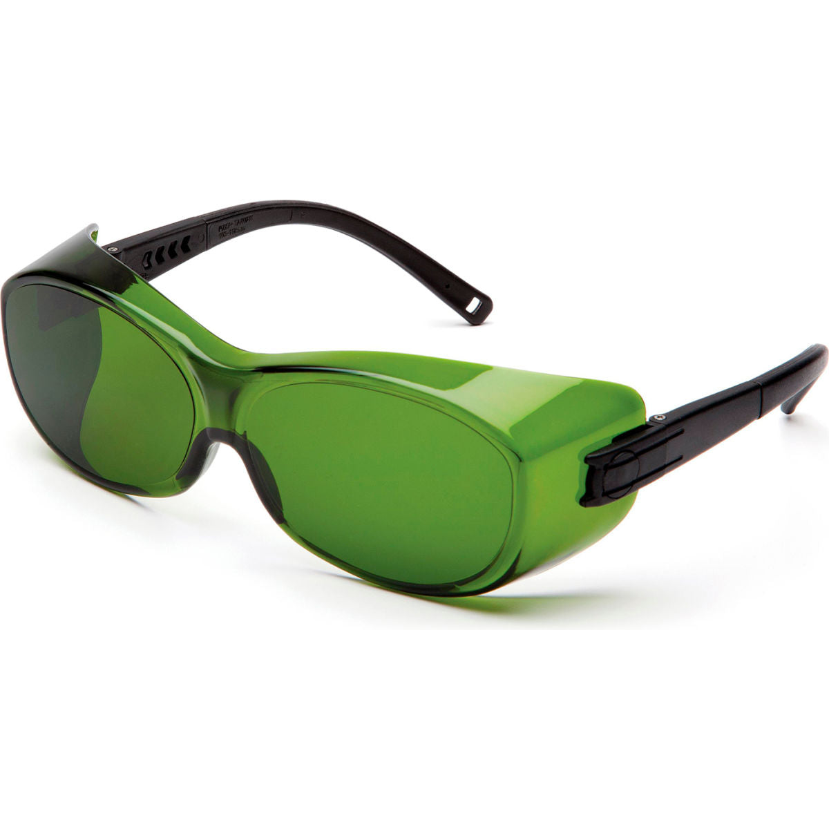Pyramex OTS Safety Glasses, Anti-Fog, Shade 3.0 IR, Green Lens/Black Frame, Pack of 12