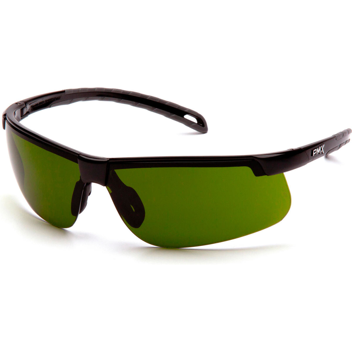 Pyramex Ever-Lite Safety Glasses, Anti-Fog, Shade 3.0 IR, Green Lens/Black Frame, Pack of 12