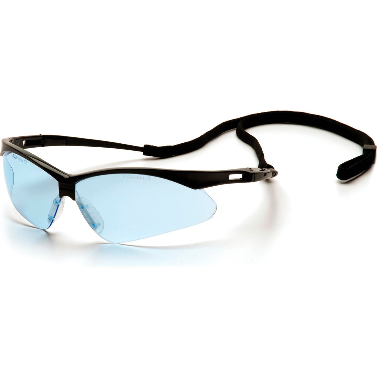 Pyramex PMXTREME Safety Glasses Infinity Blue Lens, Black Frame & Cord, Pack of 12
