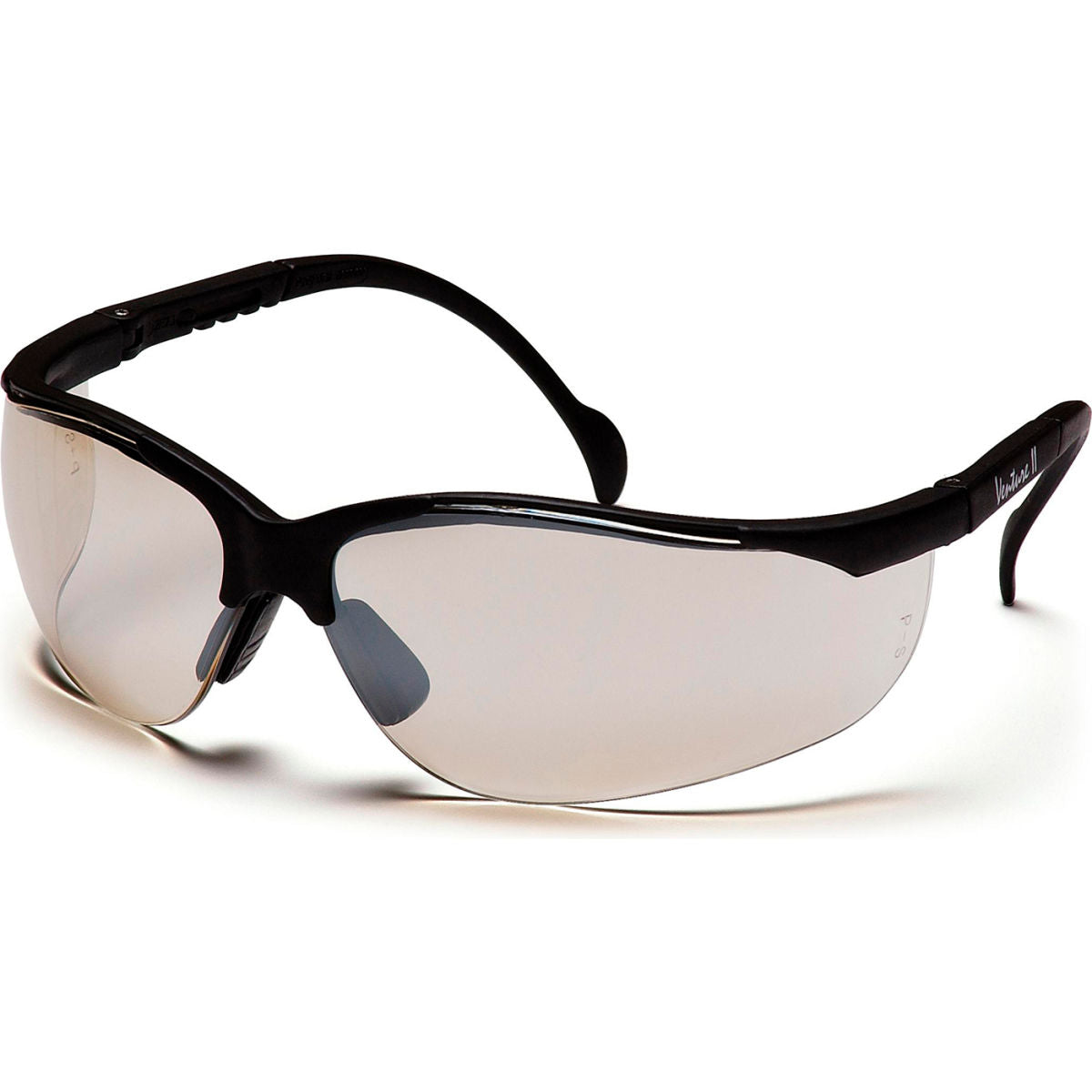 Pyramex Venture II Safety Glasses Io Mirror Anti-Fog Lens, Black Frame, Pack of 12