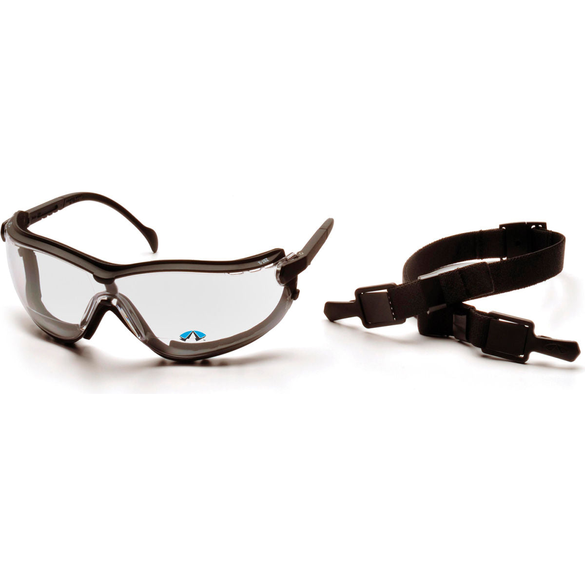 Pyramex V2G Readers Safety Glasses, Clear 1.5 Lens, Black Strap/Temples, Pack of 6