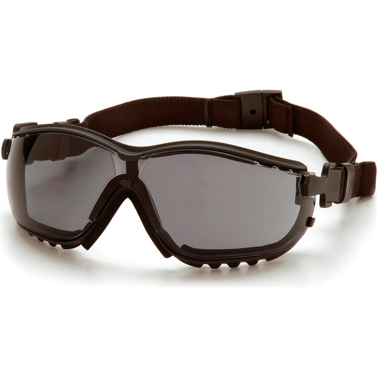 Pyramex V2G Safety Goggles, Gray Anti-Fog Lens, Black Strap/Temples, Pack of 12