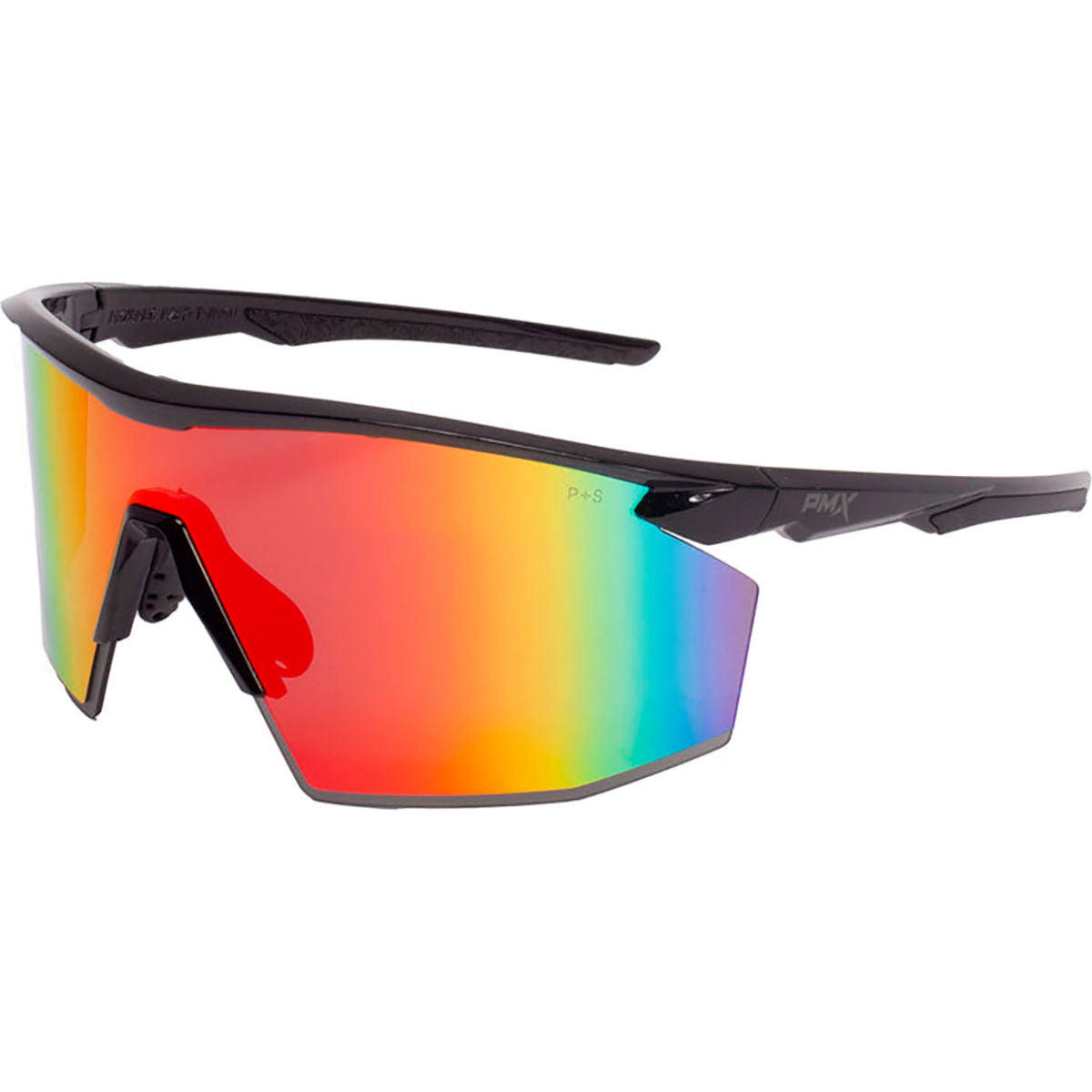 Pyramex PMXSPEC Half Frame Safety Glasses, Spectrum Mirror Anti Fog Lens, Shiny Black Frame, Pack of 12