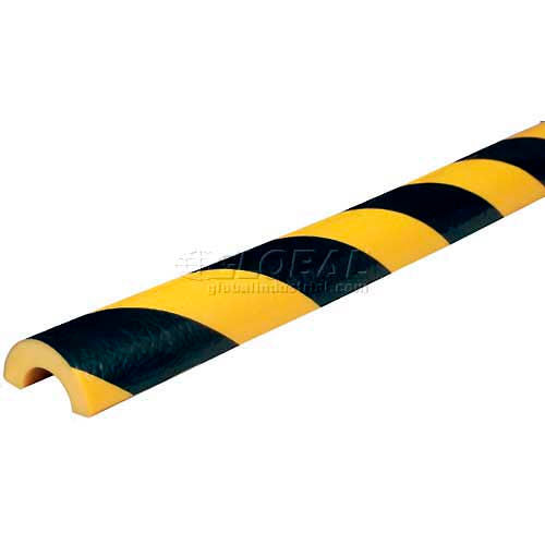 Knuffi Pipe Bumper Guard, Type R30, 196-3/4inL x 2inW x 1inH, Black And Yellow