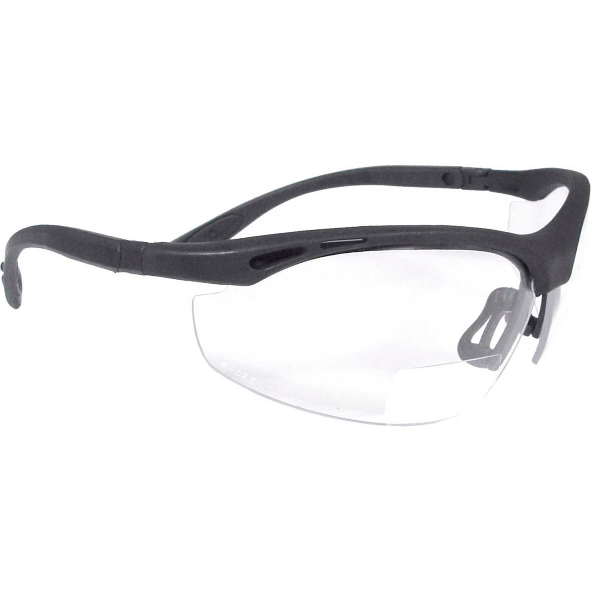 Radians CH1-115 Cheaters Bi-Focal Safety Glasses, Clear 1.5 Lens, Black Frame, Pack of 12
