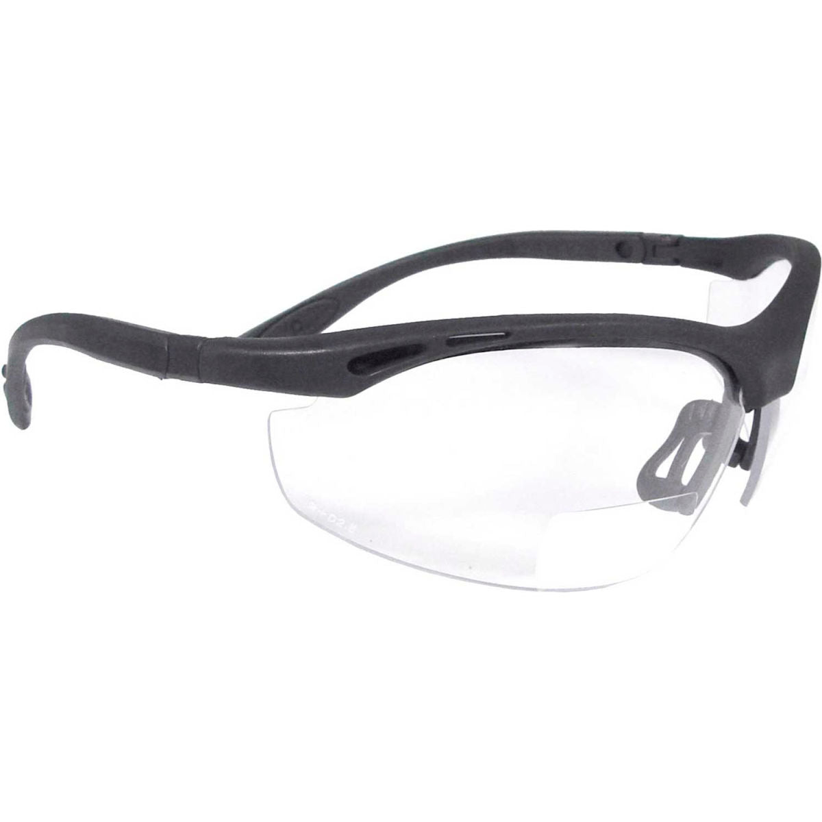 Radians CH1-130 Cheaters Bi-Focal Safety Glasses, Clear 3.0 Lens, Black Frame, Pack of 12