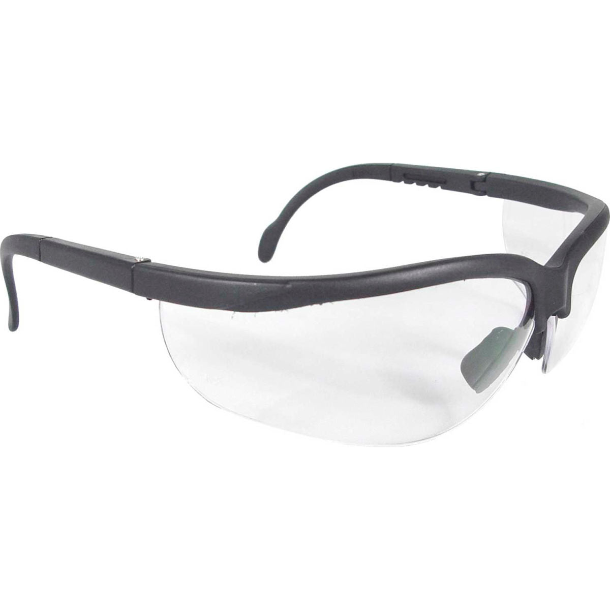 Radians JR0110ID Journey Half Frame Safety Glasses, Clear Lens, Black Frame, Pack of 12