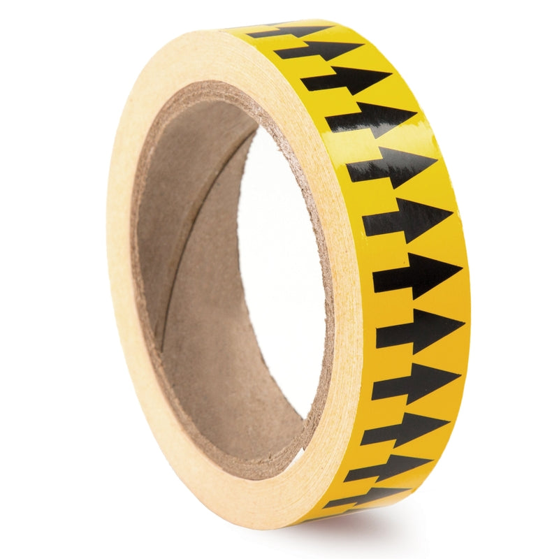 Directional Flow Arrow Tape: Black on Yellow