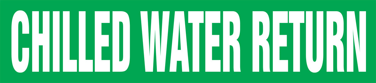 Roll Form Pipe Marker: Chilled Water Return
