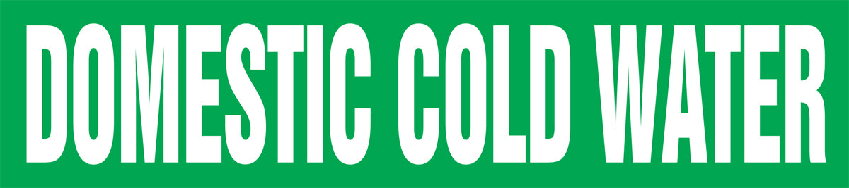 Roll Form Pipe Marker: Domestic Cold Water