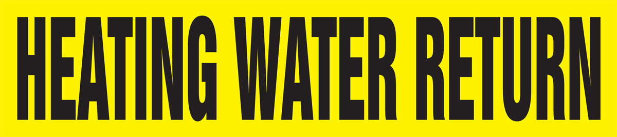 Roll Form Pipe Marker: Heating Water Return