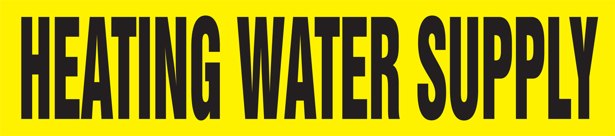 Roll Form Pipe Marker: Heating Water Supply