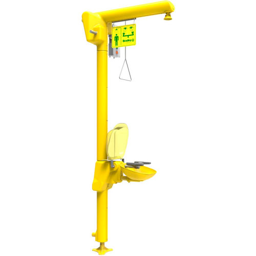 Bradley Halo Heat Trace Shower and Eye/Face Wash, Bottom Supply, Indicator Lights, S19-304GABL