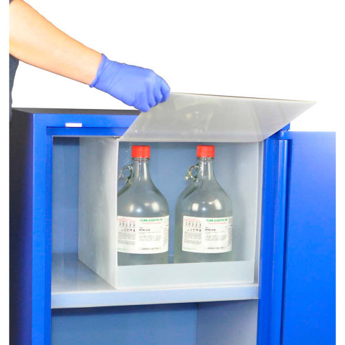 SciMatCo Nitric Acid Poly Isolation Compartment, Manual Close, 13-5/16inW x 15-1/4inD x 13-7/16inH