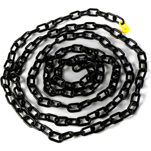 Sentry Guard Post Heavy Duty Plastic Chain with Master Link, 2inW x 17ft L, Black