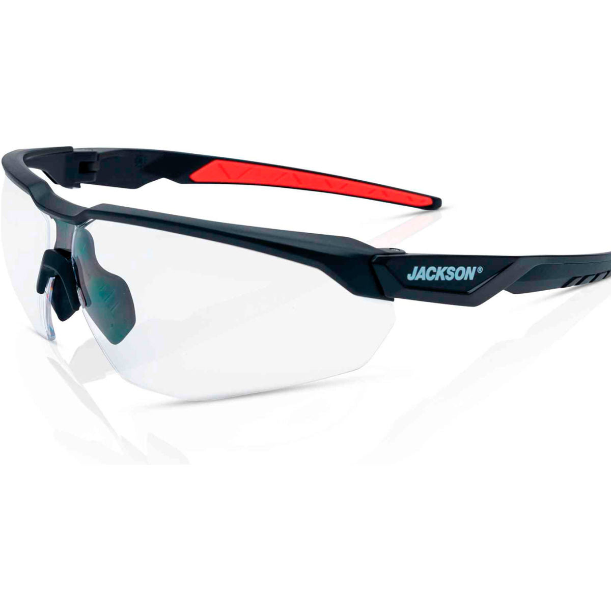 Jackson Safety H Series HyperGuard Safety Glasses, Clear Anti-Fog Lens, Black Frame, Pack of 12