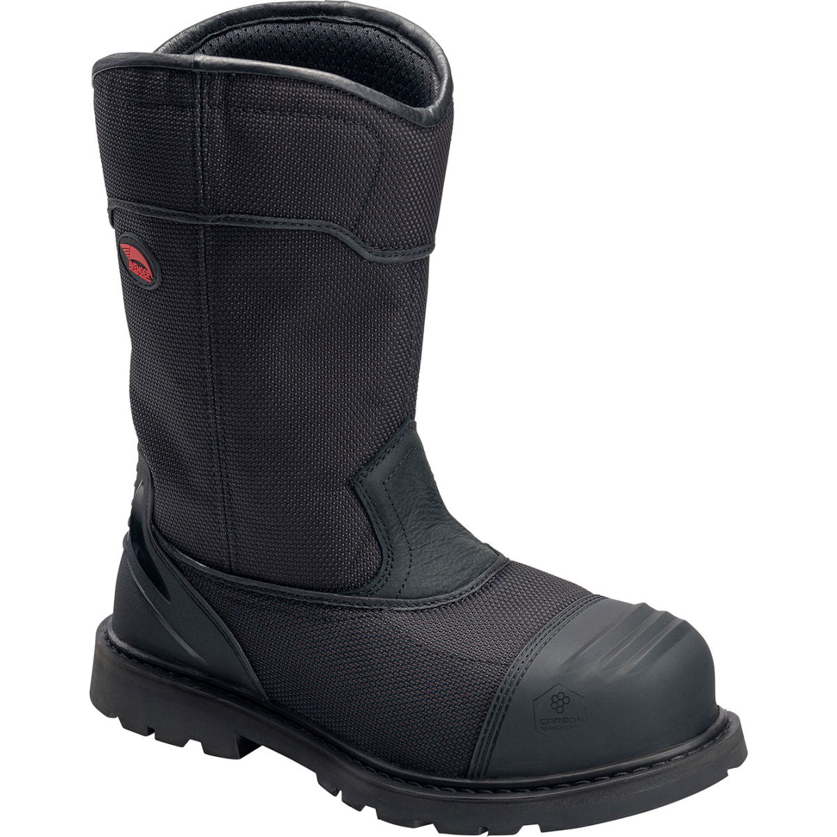 Avenger Men's Hammer Wellington A-Max Work Boots, Carbon Toe, Size 11M, Black