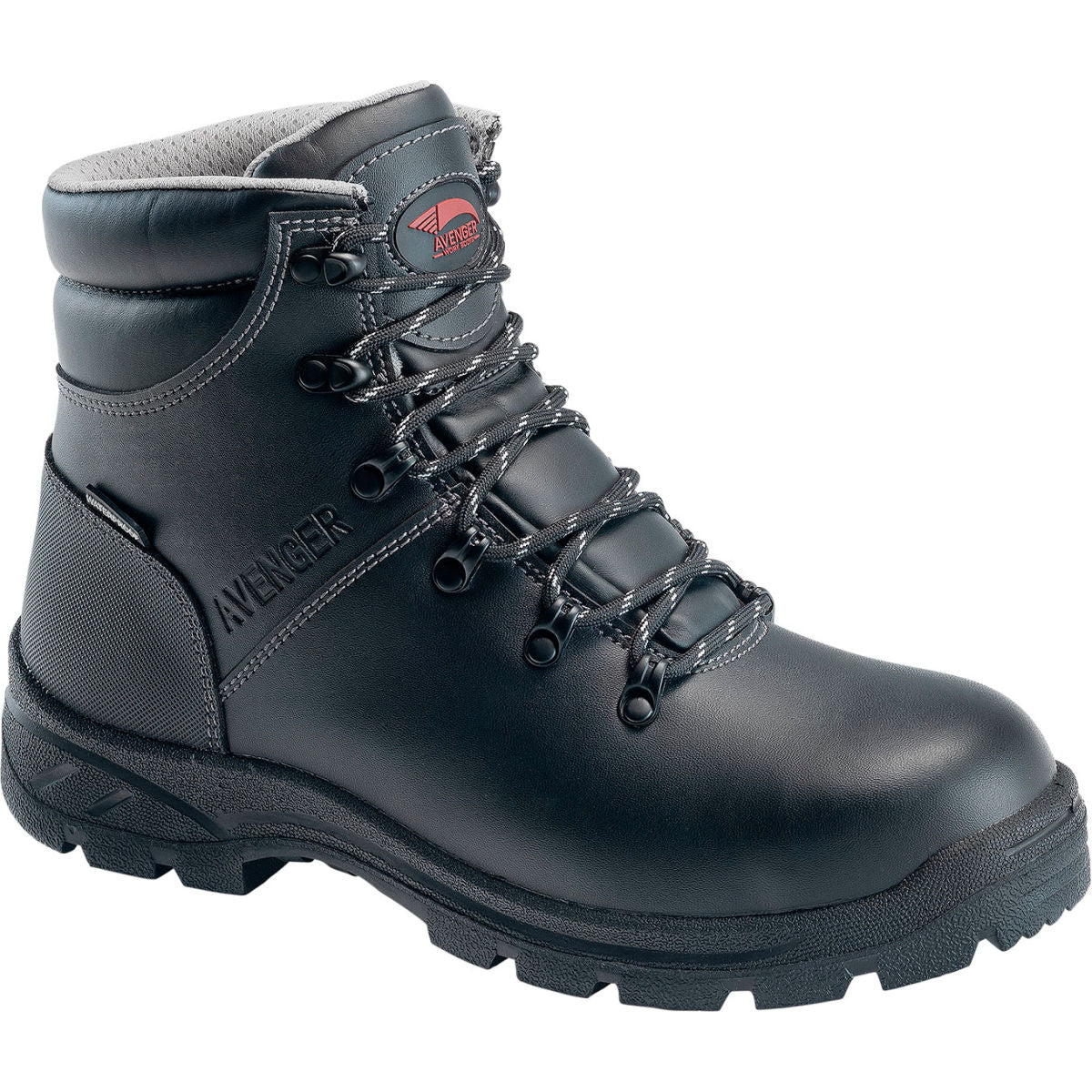 Avenger Builder Men's Work Boots, Steel Toe, Size 9W, Black