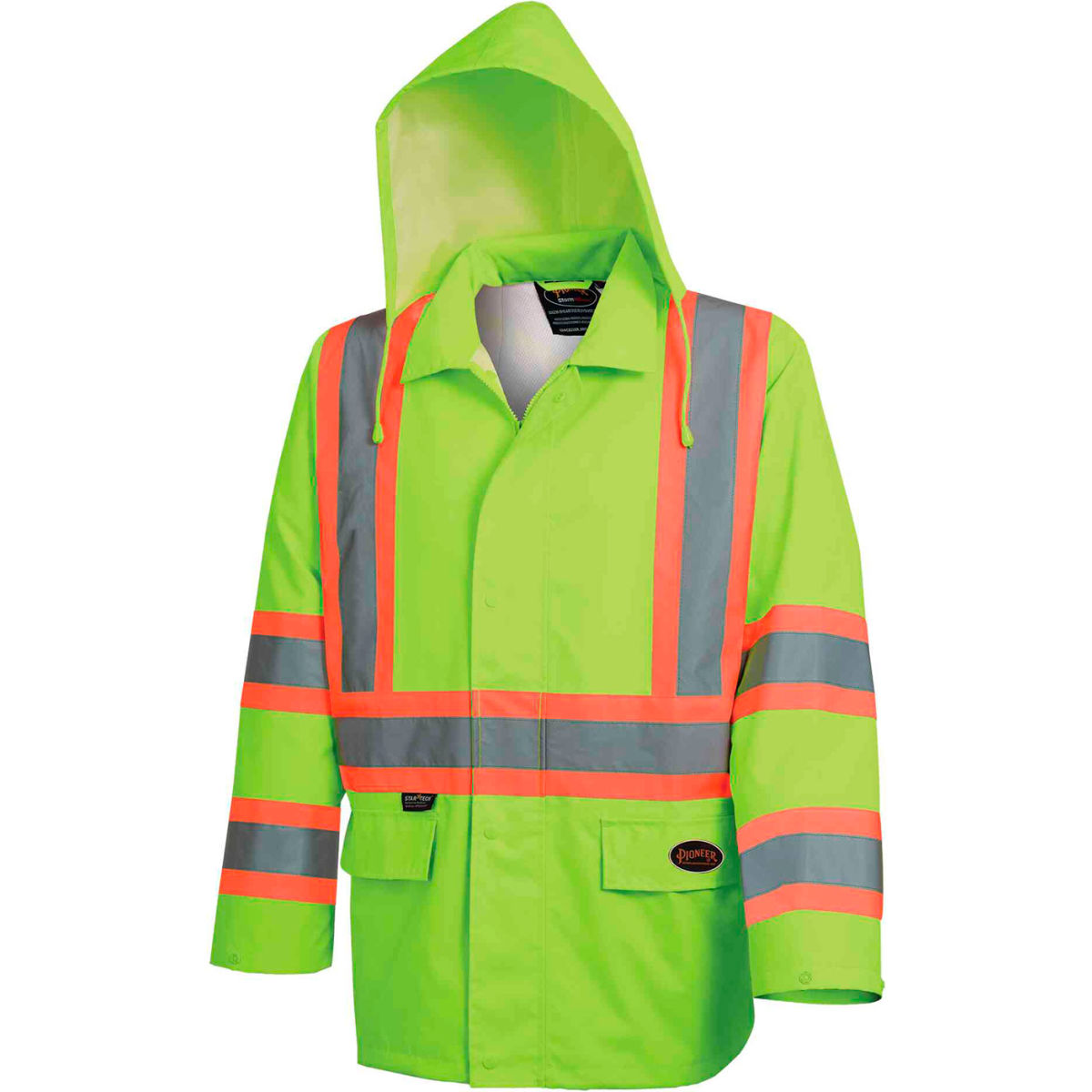 Pioneer 5628U Safety Rainwear Jacket, 3XL, Hi-Vis Safety Yellow