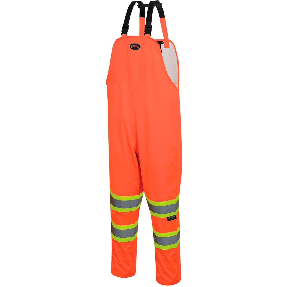Pioneer 5627U Hi-Vis Safety Rainwear Bib Pants, XL, Hi-Vis Orange