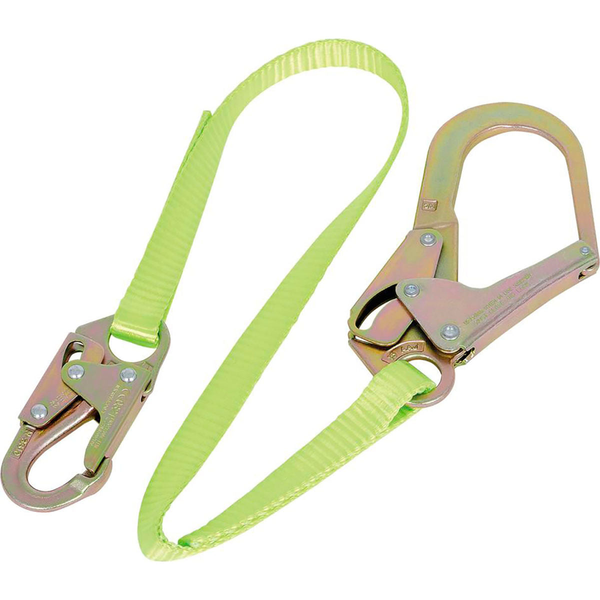 PeakWorks Restraint Lanyard, Single Leg, Snap & Form Hook, 4'L