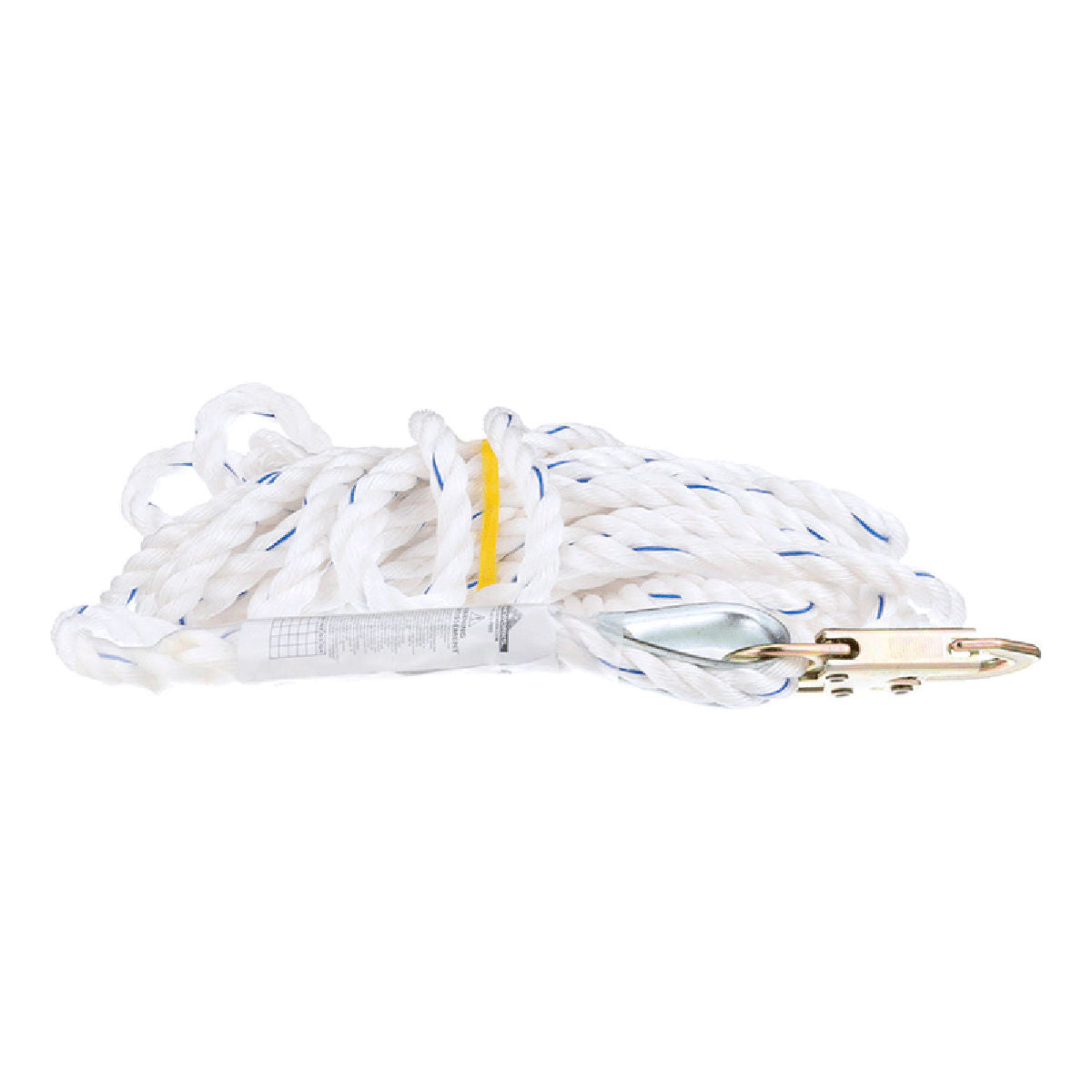 PeakWorks Standard Vertical Lifeline, Snap Hook & Back Splice, 5/8in Rope, 50'L