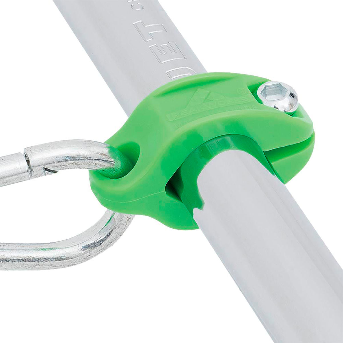 PeakWorks Tool Tether Round Clamp, 7/8in, Green