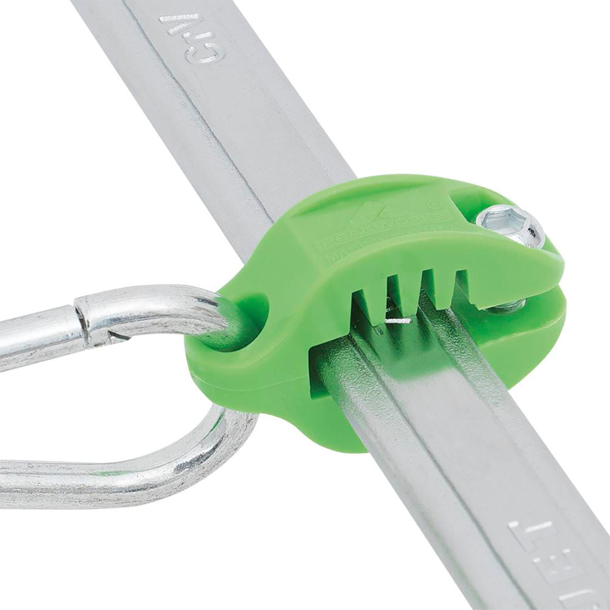 PeakWorks Tool Tether Flat Clamp, 15/16in x 5/16in, Green, Pack of 10