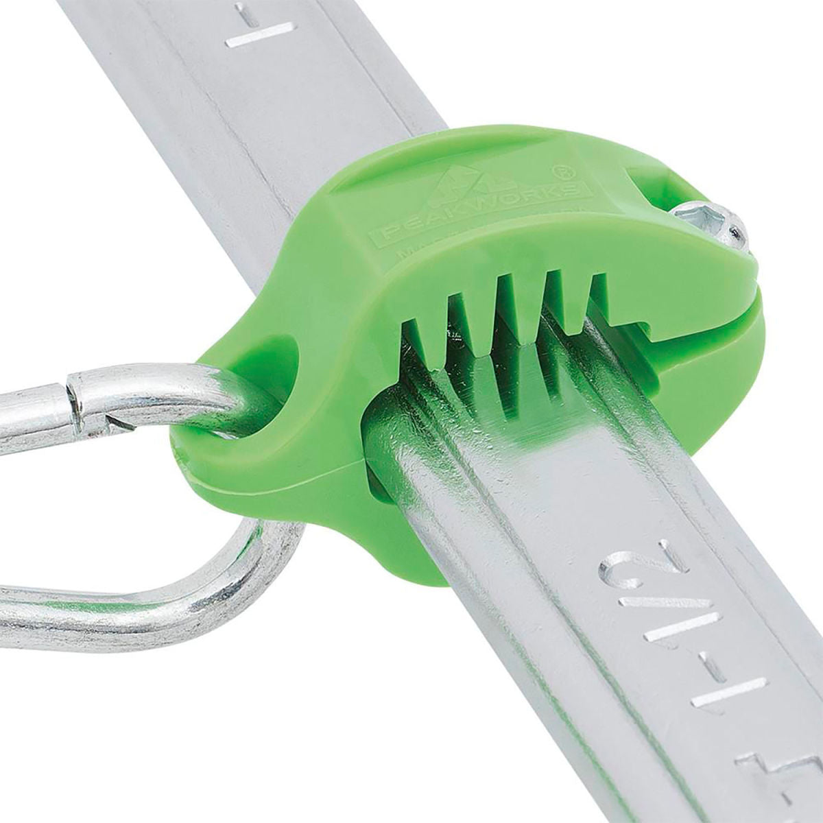PeakWorks Tool Tether Flat Clamp, 1-15/16in x 9/16in, Green