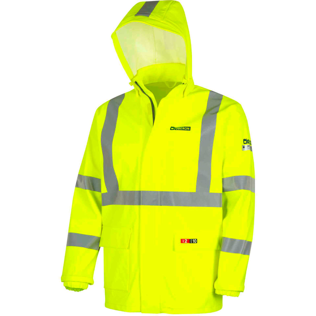 Oberon Safety Jacket, FR/Arc-Rated, ANSI Type R Class 3, XS, Hi-Vis Safety Yellow