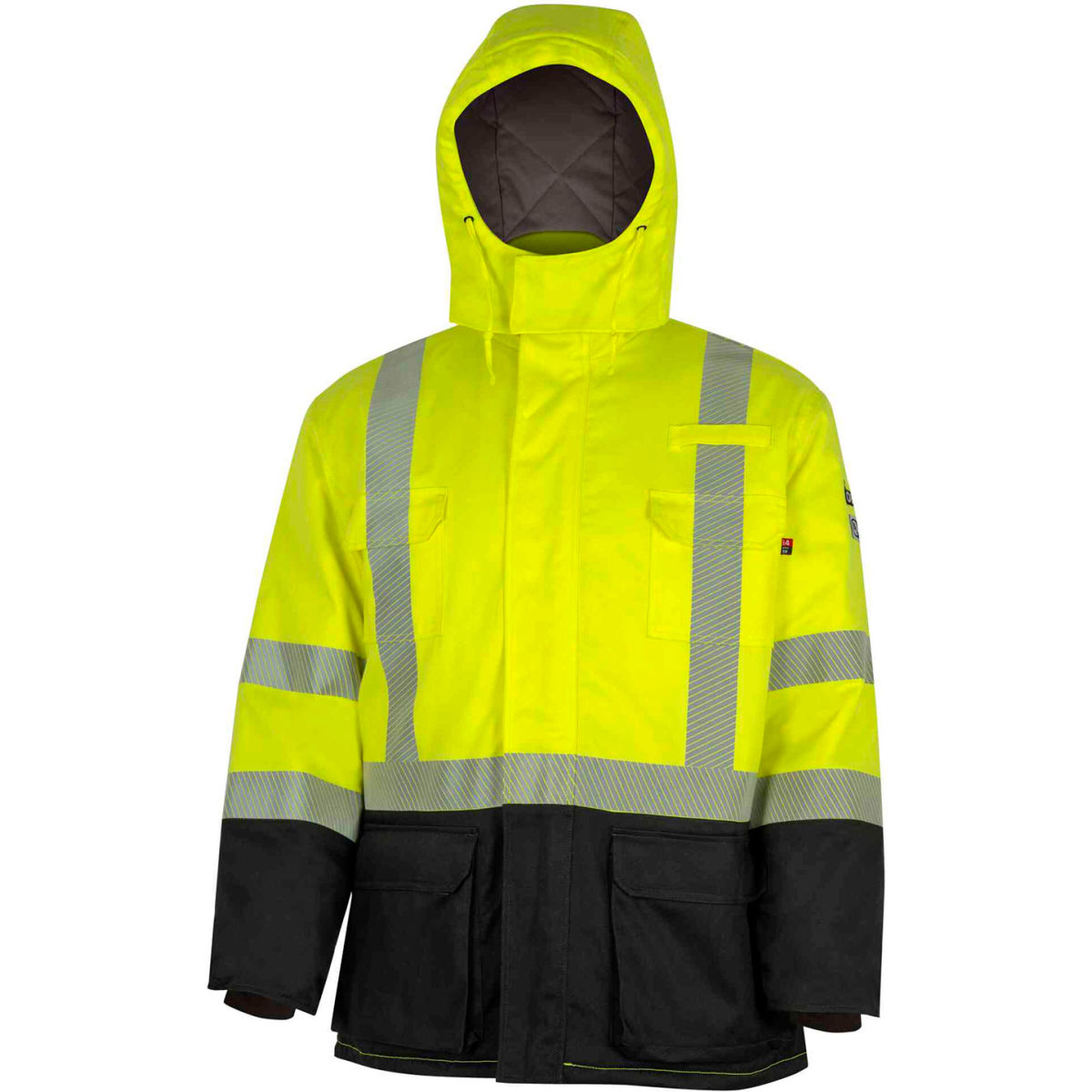 Oberon Safety Parka, FR/Arc-Rated, ANSI Type R Class 3, 3XL, Hi-Vis Safety Yellow