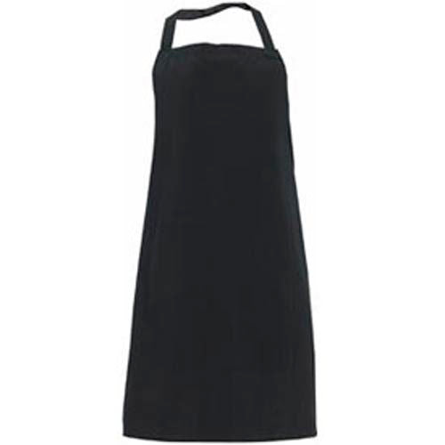 Chef Revival Bib Apron, No Pockets, Black, 30in x 34in, Dozen