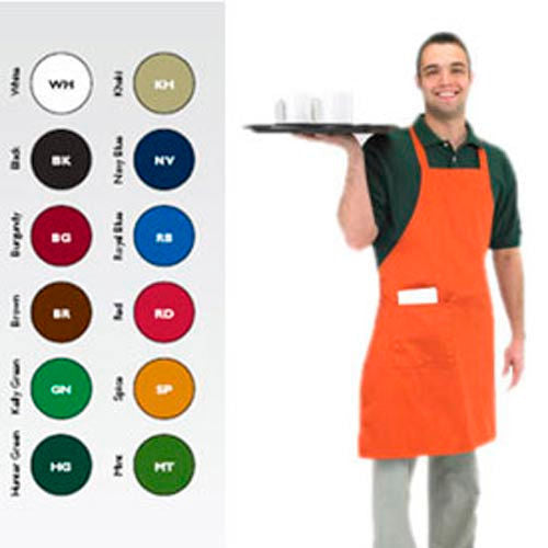 CrewWare Full Length Bib Apron, Royal Blue, 30in x 34in