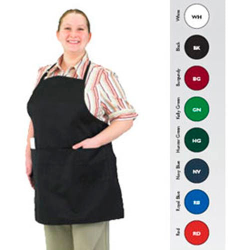 CrewWare Front of House Gourmet Full Length Bib Apron, Black