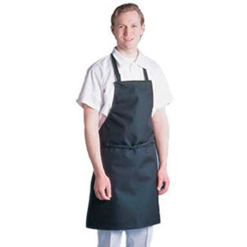 Chef Revival Majesty Waterproof Bib Apron, Black, 30in x 34in