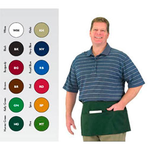Chef Revival 605WAFH Three Pocket Waist Apron, Black, 12in x 24in